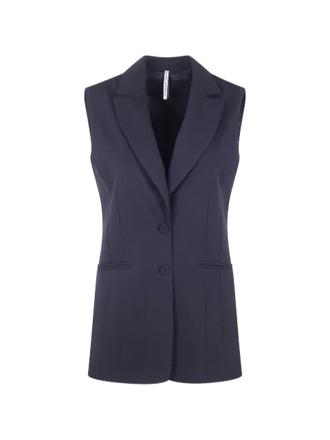 Liviana Conti Logan button front gilets Blue F6SI55