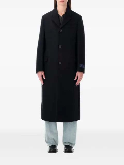 Sporty & Rich signature logo wool coat Black OW05064326BA01