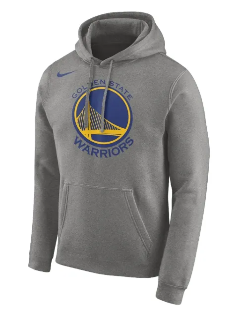 Nike x NBA Golden State Warriors logo-detail hoodie Grey AA3663