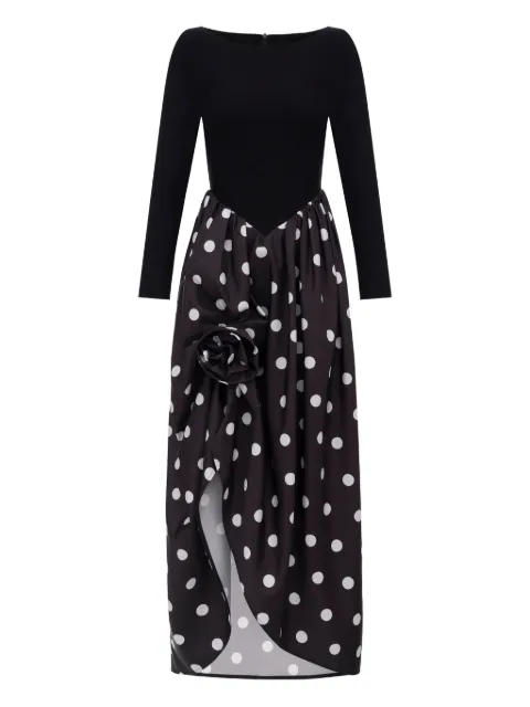 Sleeper Aurora polka-dot maxi dress Black ARDR10G097R
