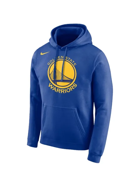 Nike x NBA Golden State Warriors logo-detail hoodie Blue 931069
