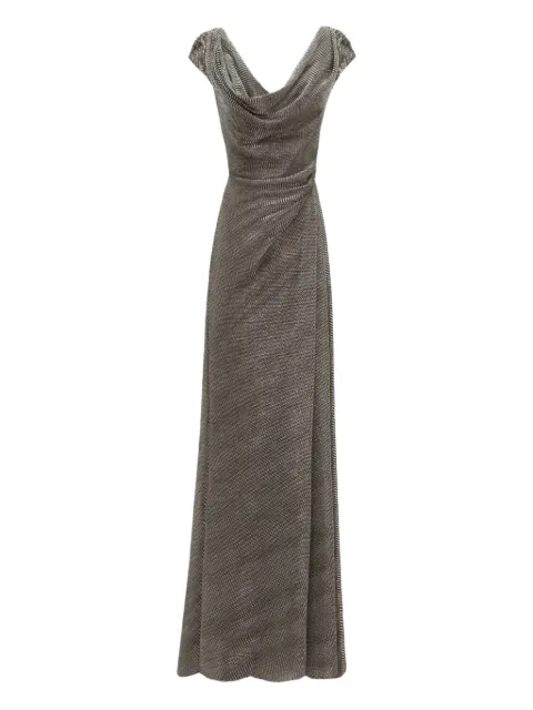 Gemy Maalouf draped cowl-neckline maxi dress Grey GMR257432LD