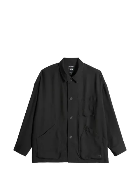 Y-3 button-up front-pocket shirt Black KH2595