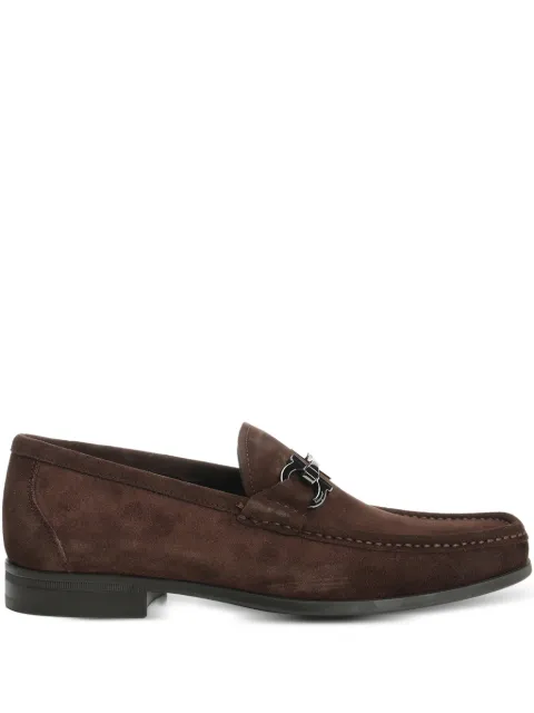 Ferragamo bit detail slip on shoes Brown 791668