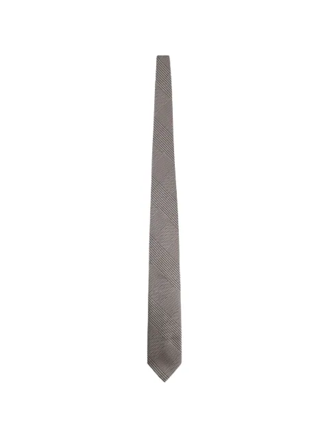 TOM FORD check-pattern tie Grey STE001S0223JAF