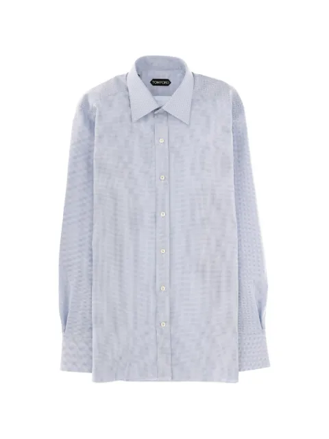 TOM FORD cotton shirt Blue HSBC01C0020WUA