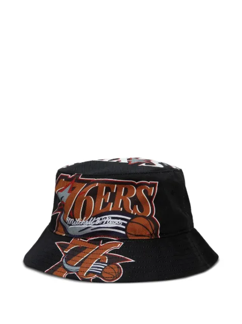 Mitchell & Ness Philadelphia 76ers Hardwood Classics Cut Up bucket hat Black BUCKSH21322P76BLCK