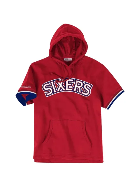 Mitchell & Ness NBA Philadelphia 76ers short-sleeve hoodie Red FPHDMG18037P76SCAR1