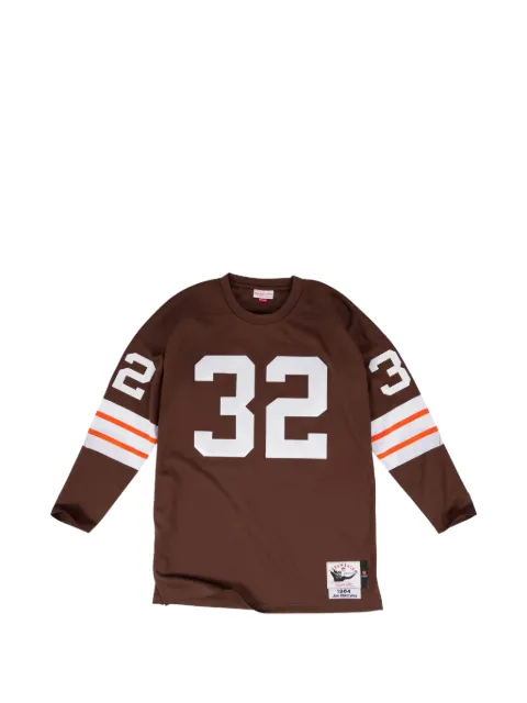 Mitchell & Ness NFL Jim Brown "1964 Cleveland Browns" long-sleeves T-shirt Brown AJY6CP18021CBRBROW64JBW