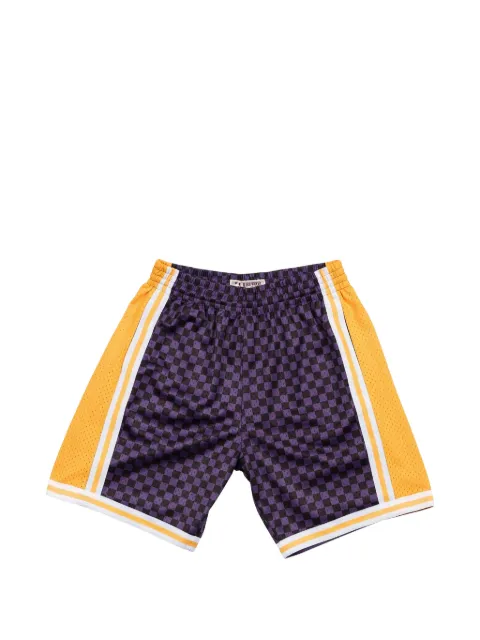 Mitchell & Ness NBA "Los Angeles Lakers" checked swingman shorts Purple BA3A4ILALLN0B