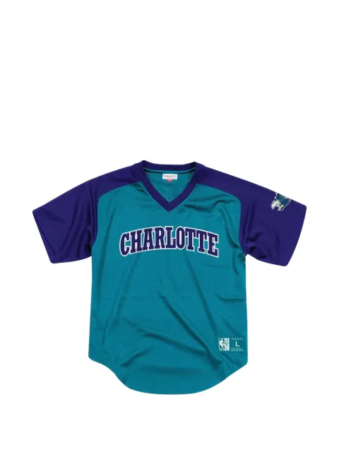 Mitchell & Ness NBA Final Seconds Charlotte Hornets V-neck T-shirt Green BA87OQCHOTJXT