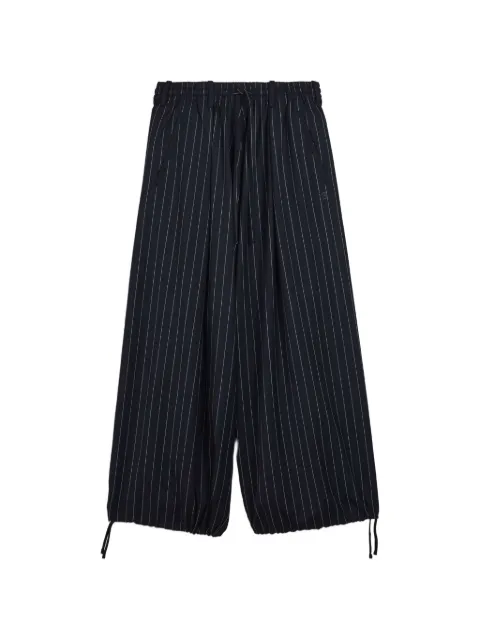 Y-3 pinstripe-pattern trousers Black KH3207