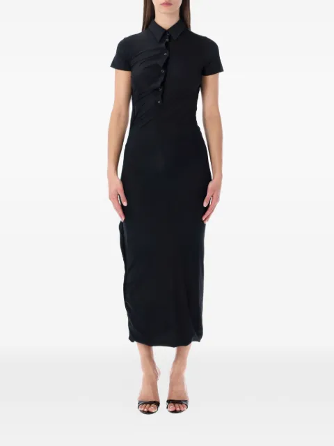 Ottolinger twisted polo midi dress Black 10350370301