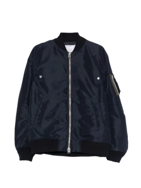 sacai zip-up bomber jacket Blue SCM301