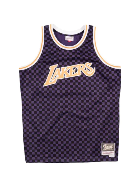 Mitchell & Ness x NBA Los Angeles Lakers checked swingman top Purple BA8A46LALLMYS