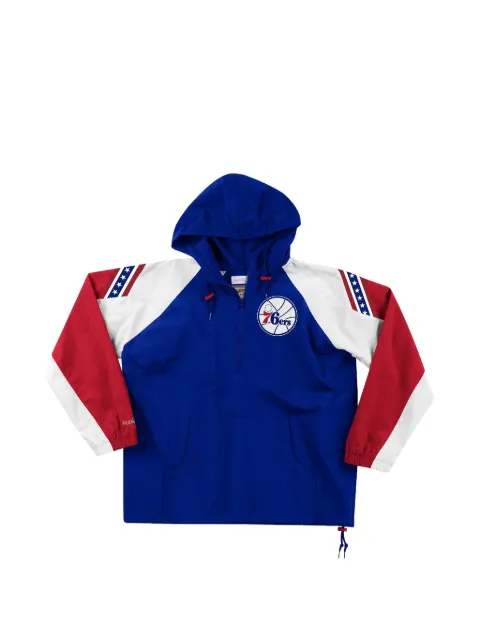 Mitchell & Ness NBA "Philadelphia 76ers" half-zip jacket Blue HFZPDA19008P76ROYA