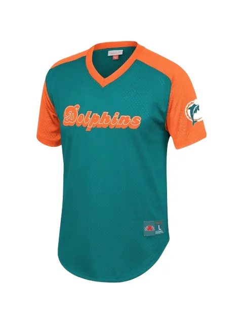 Mitchell & Ness Miami Dolphins Final Second V-neck T-shirt Green FA87OPMDOTK9E