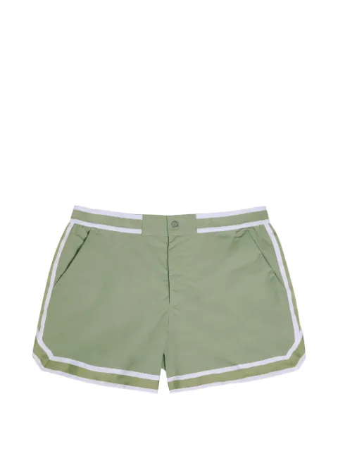 CHÉ Baller striped swim shorts Green 260316