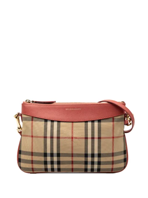 Burberry Pre-Owned 2000-2017 Haymarket Check Canvas Peyton crossbody bag Brown QJ8XIXF3J7W2CXFB