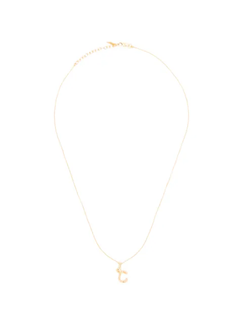 Missoma mini Curly Molten initial necklace Gold INLGN3NSJ