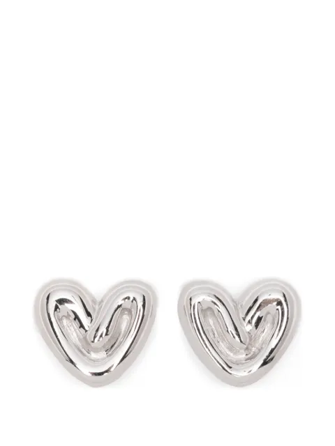 Missoma puffy-heart studs earrings Silver HCSE3NS