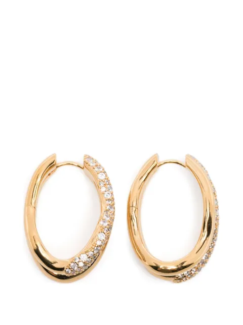 Missoma Molten double embellished hoop earrings Gold MTGE7CZ