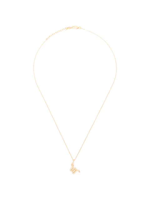 Missoma Curly Molten initial-W necklace Gold INLGN3NSW