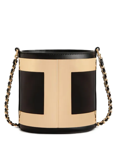 Elisabetta Franchi bucket bag with logo Black BSC0720EC