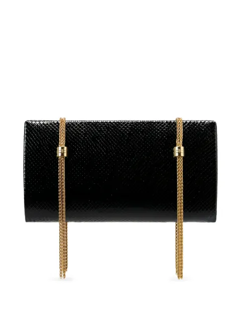 Elisabetta Franchi Ophidia shoulder bag with python texture Black BS75A55EC