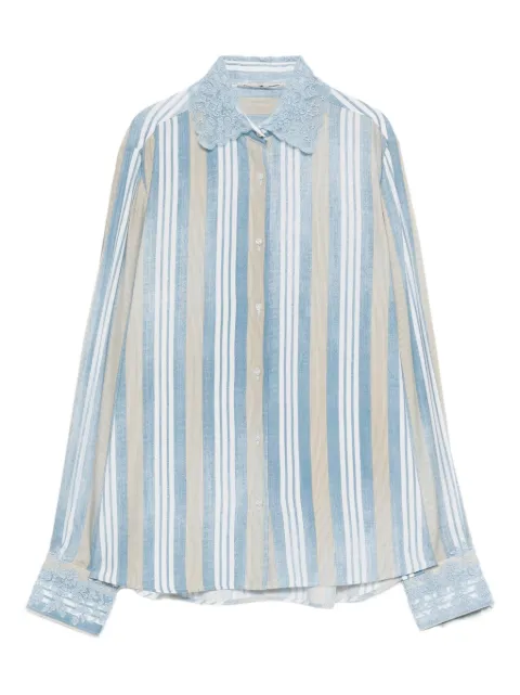 Ermanno Scervino striped lace shirt Blue D482K394APOQN