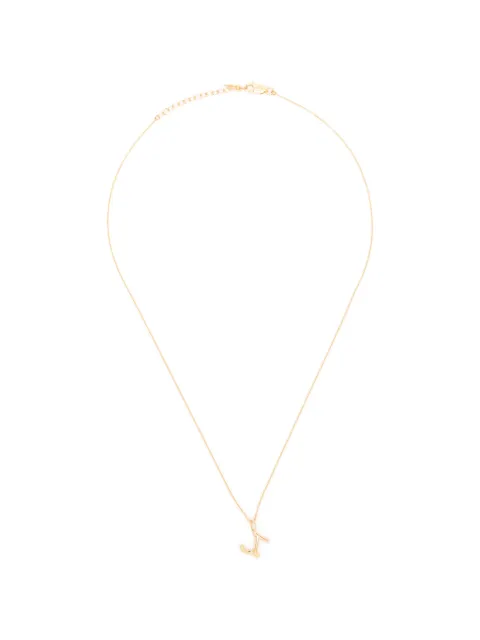 Missoma mini Curly Molten initial necklace Gold INLGN3NSZ