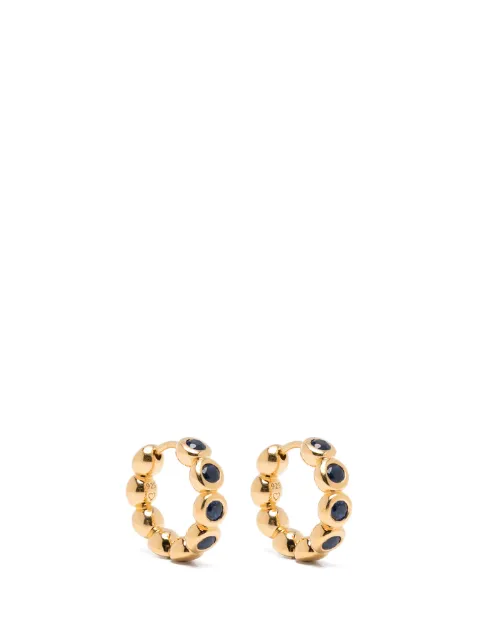 Missoma small Tennis sapphire hoop earrings Gold GUGE19BCZ