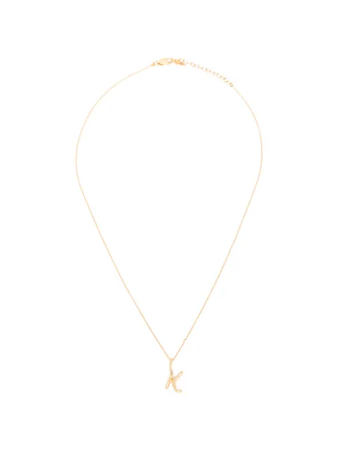 Missoma mini Curly Molten initial necklace Gold INLGN3NSK