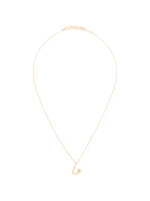 Missoma mini Curly Molten initial necklace Gold INLGN3NSU