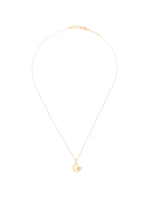 Missoma Curly Molten mini inicial-C necklace Gold INLGN3NSG