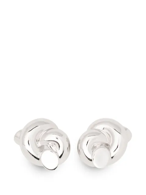 Missoma Lucy Williams Knot oversized stud earrings Silver LW25SE8NS