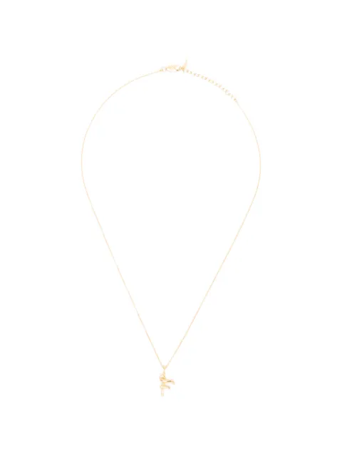 Missoma mini Curly Molten initial necklace Gold INLGN3NSF