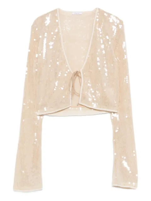 Oséree Marylin sequin tie top Neutrals MRS261