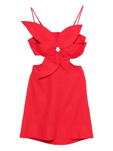 FARM Rio cut-out mini dress Red 344433