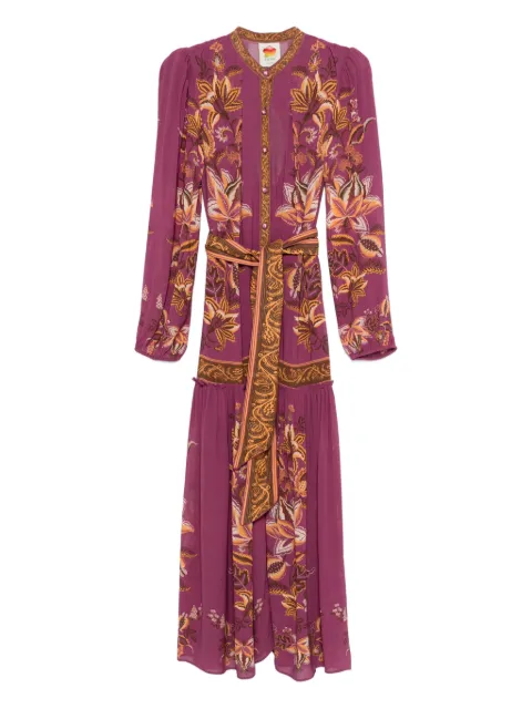 FARM Rio maxi Pink Delicate Chintz belted dress Pink 344432