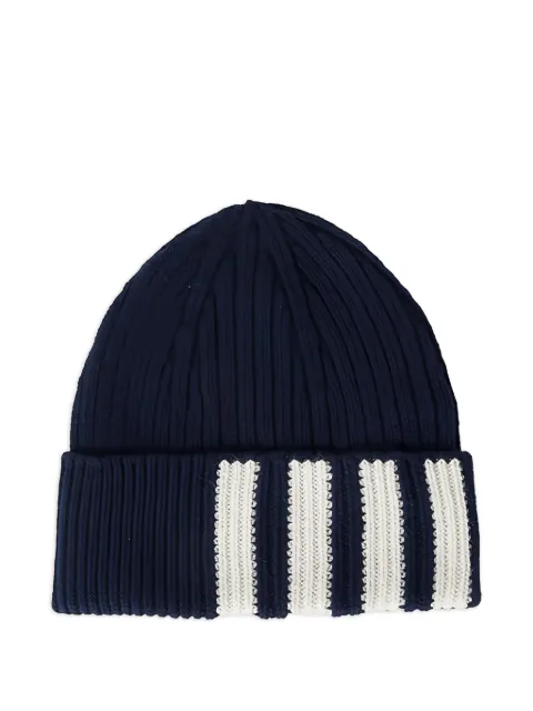 Thom Browne four-striped knitted bennie Blue MKH009A00011