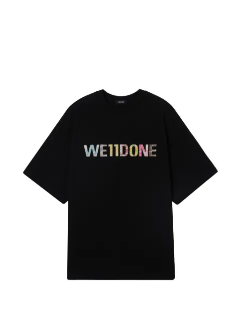 We11done logo-print T-shirt Black WDTT026756UBK