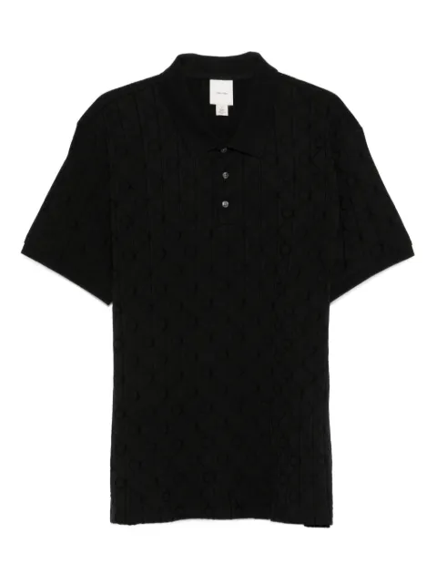 Calvin Klein logo-jacquard polo shirt Black LV04LE203GUB1