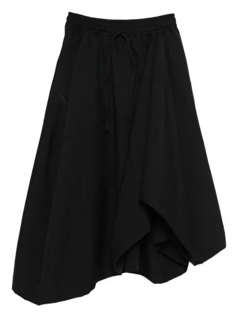 Y-3 asymmetric-hem midi skirt Black KG6001
