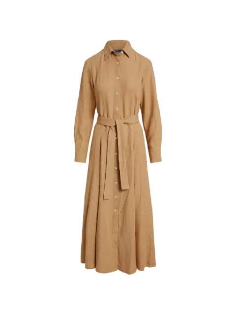 Polo Ralph Lauren belted Florence midi shirt dress Brown 211B19141002
