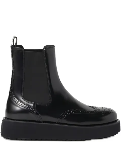 Miu Miu brogue-detail leather boots Black 5T268E055
