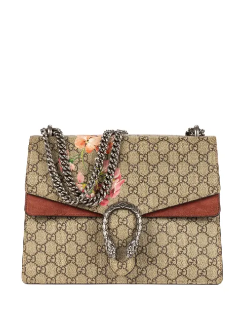 Gucci Pre-Owned Floral print chain bag Neutrals 400235520981