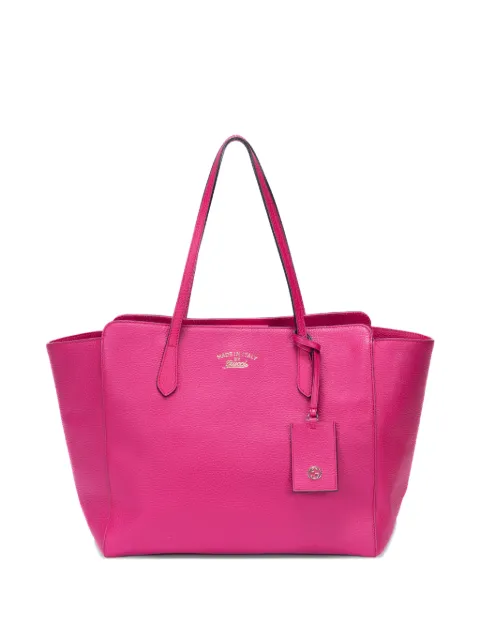 Gucci Pre-Owned Swing leather tote bag Pink 354397498379