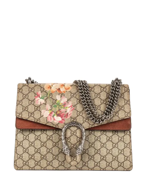 Gucci Pre-Owned floral-print chain shoulder bag Neutrals 400235520981