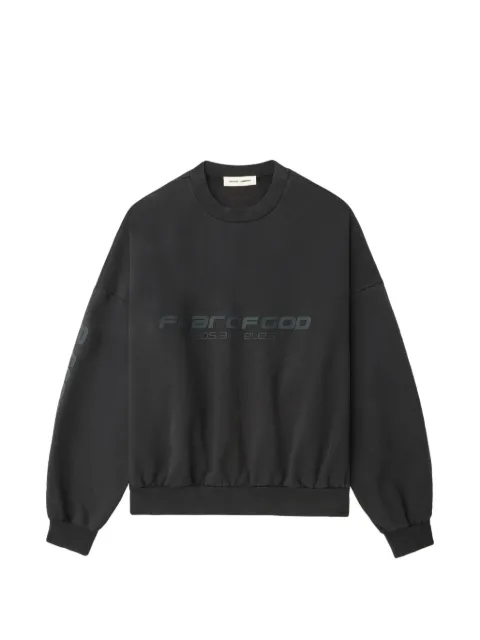FEAR OF GOD ESSENTIALS logo-print cropped sweatshirt Black 192HO256893F